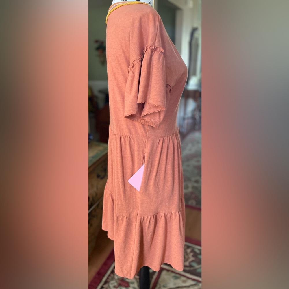 “MATILDA JANE” Terracotta Casual Cotton Dress.
Size: S - Picture 3 of 7